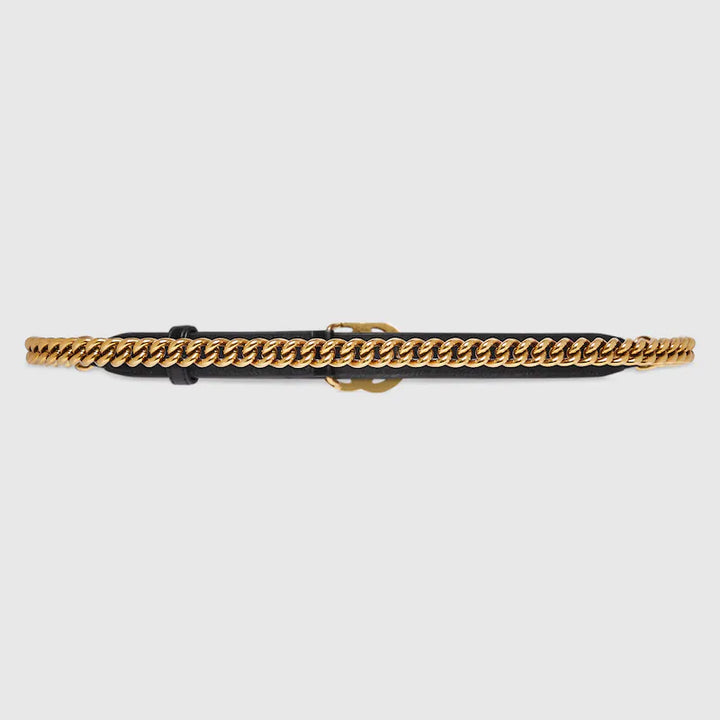 GUCCI GG Marmont thin chain belt