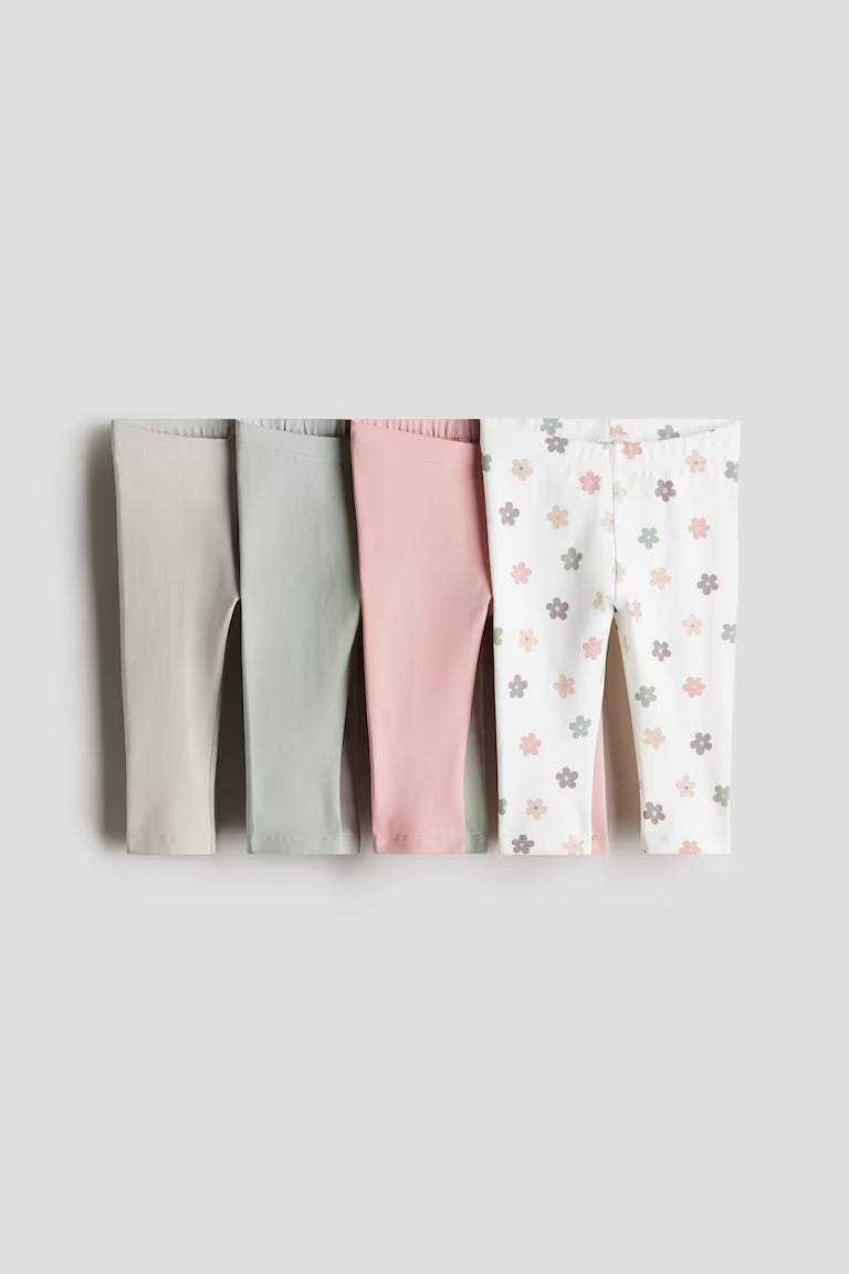 H&M 4-pack Cotton Jersey Leggings