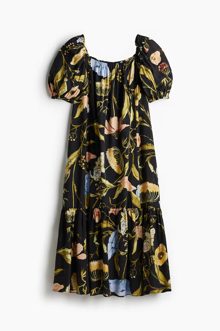 H&M Square-Neck Maxi Dress
