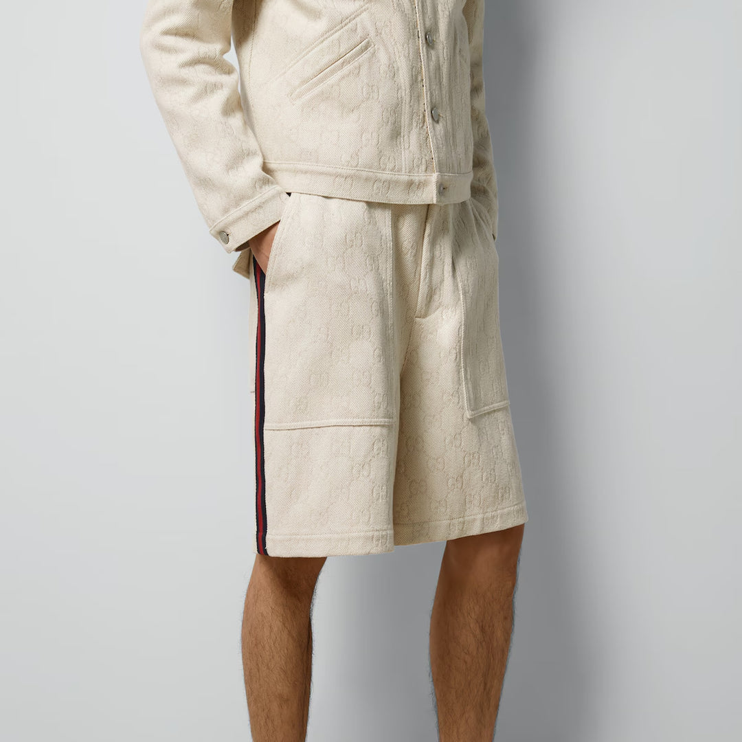 GUCCI GG COTTON JACQUARD BERMUDA SHORTS