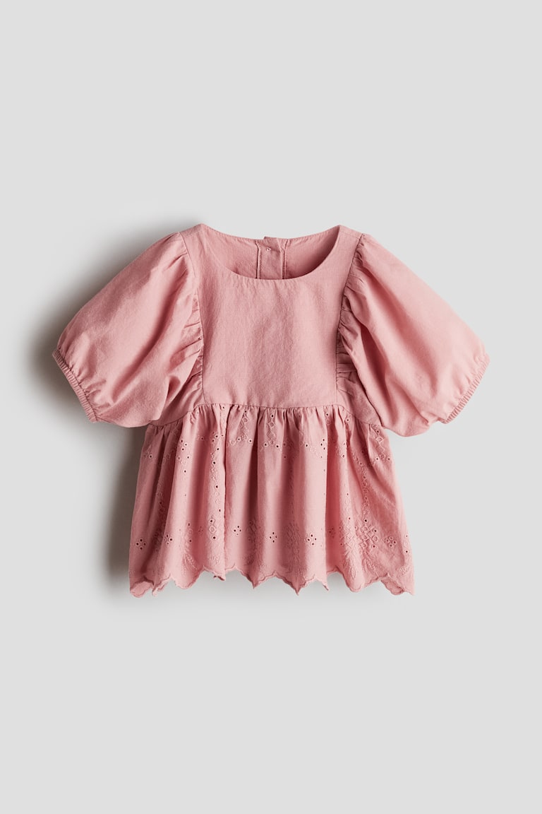 H&M Blouse with Eyelet Embroidery