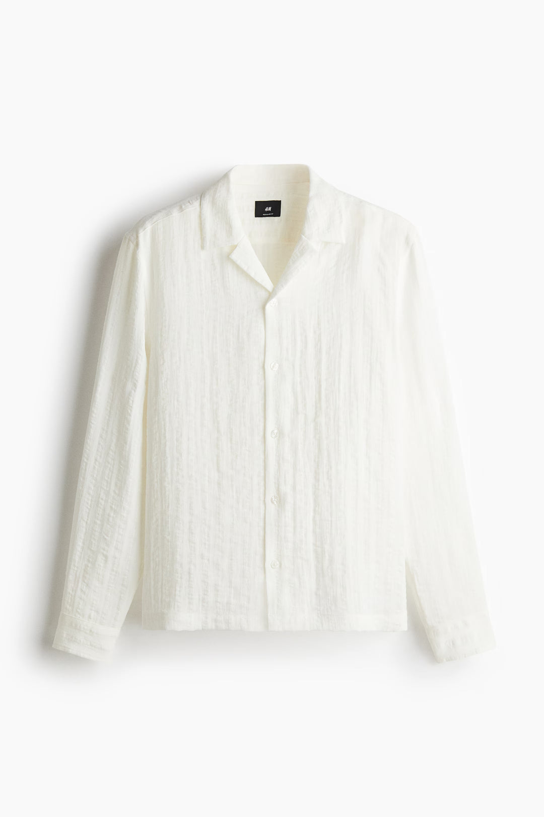 H&M Regular-Fit Jacquard-Weave Resort Shirt