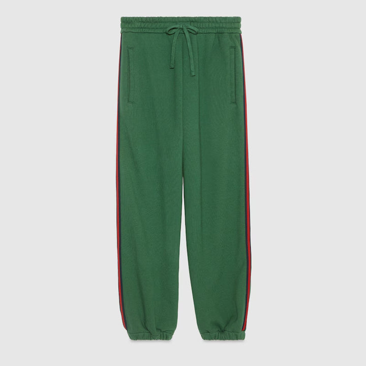 GUCCI COTTON JERSEY JOGGING PANT WITH WEB