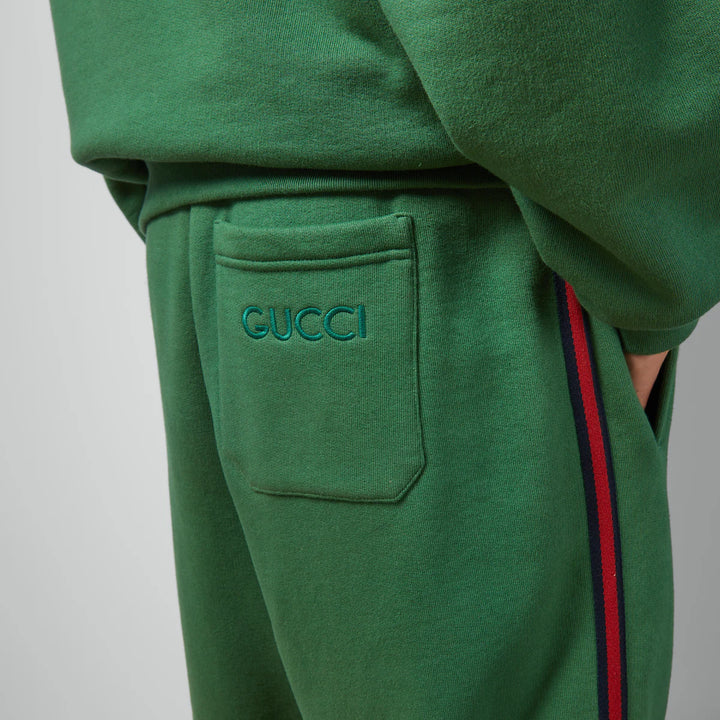 GUCCI COTTON JERSEY JOGGING PANT WITH WEB