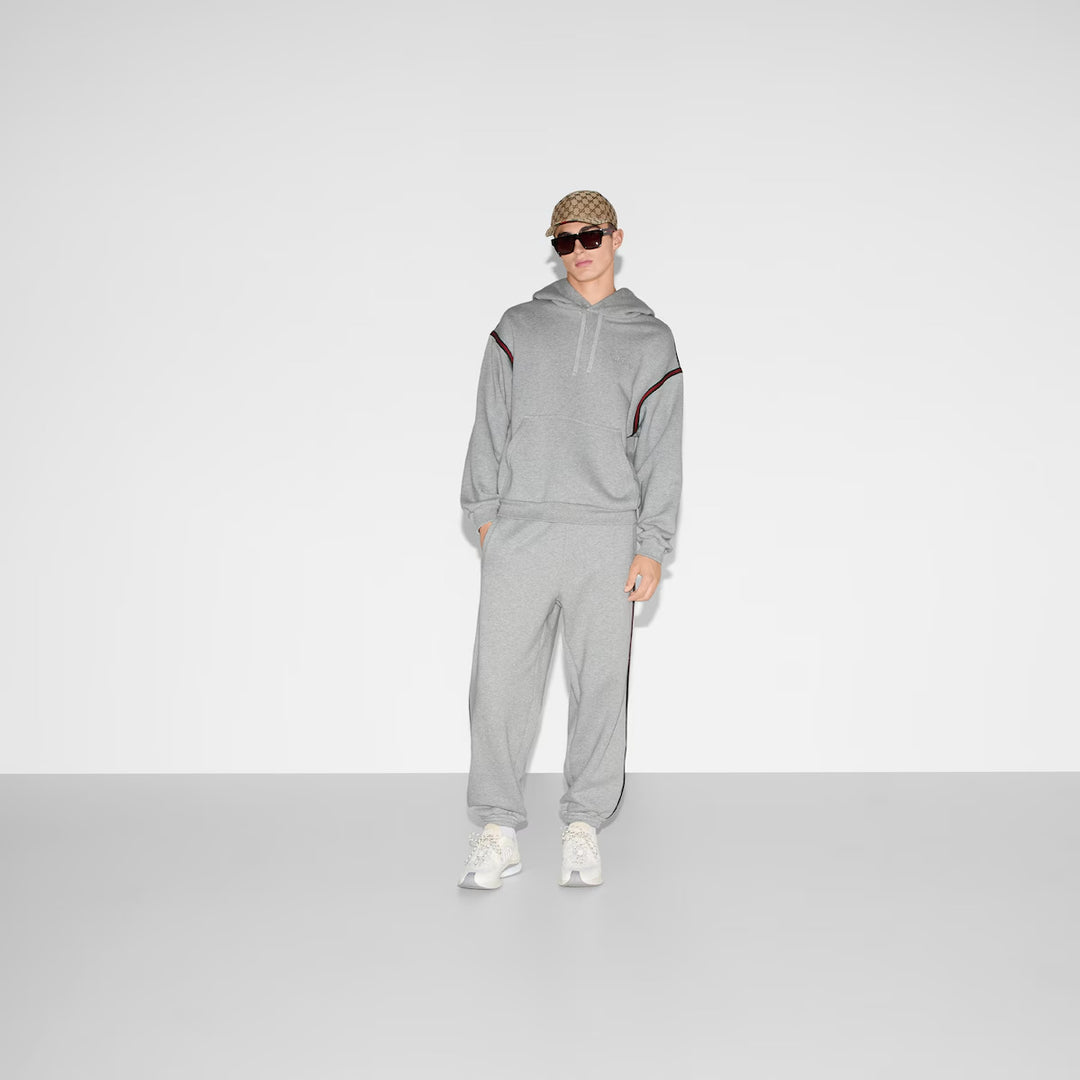 GUCCI COTTON JERSEY JOGGING PANT WITH WEB