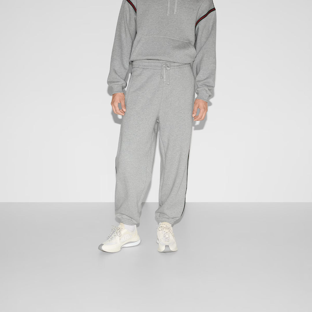 GUCCI COTTON JERSEY JOGGING PANT WITH WEB
