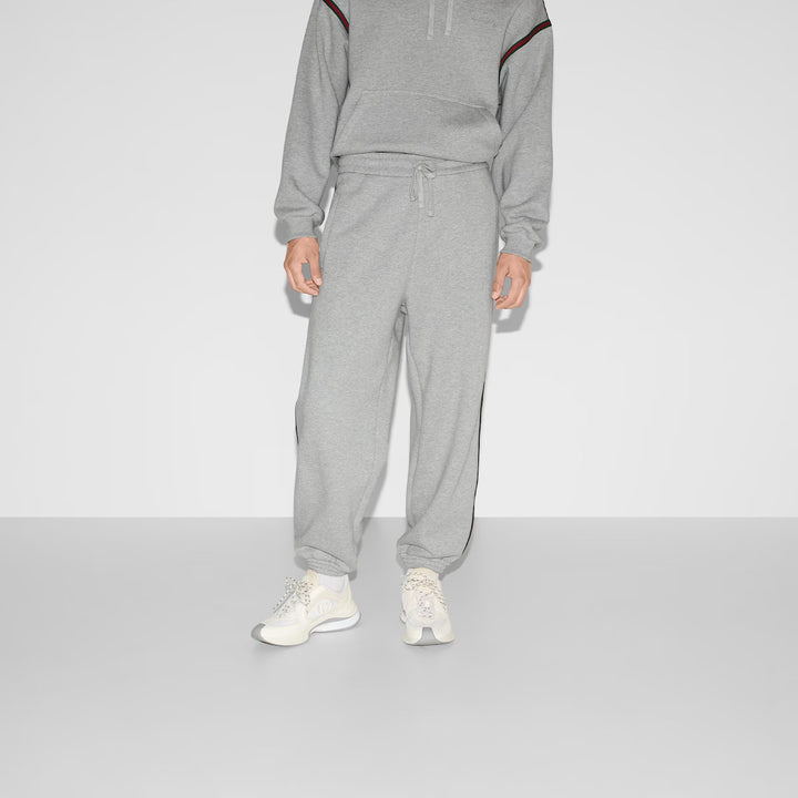 GUCCI COTTON JERSEY JOGGING PANT WITH WEB