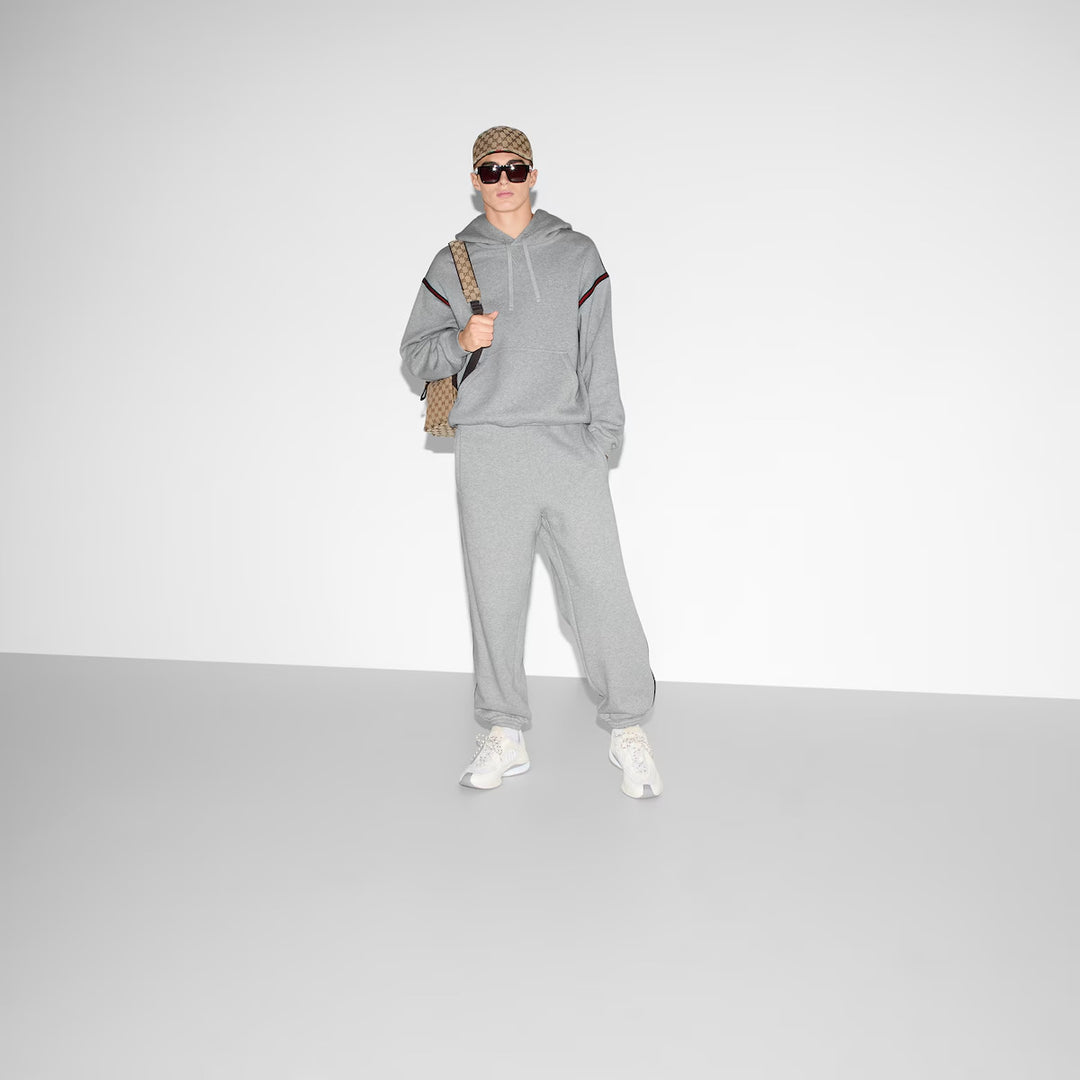 GUCCI COTTON JERSEY JOGGING PANT WITH WEB
