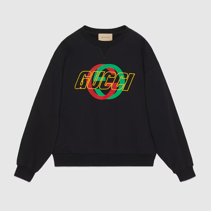 GUCCI COTTON JERSEY SWEATSHIRT WITH EMBROIDERY