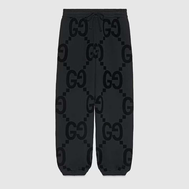 GUCCI GG FLOCKED PRINT COTTON FLEECE SWEATPANT