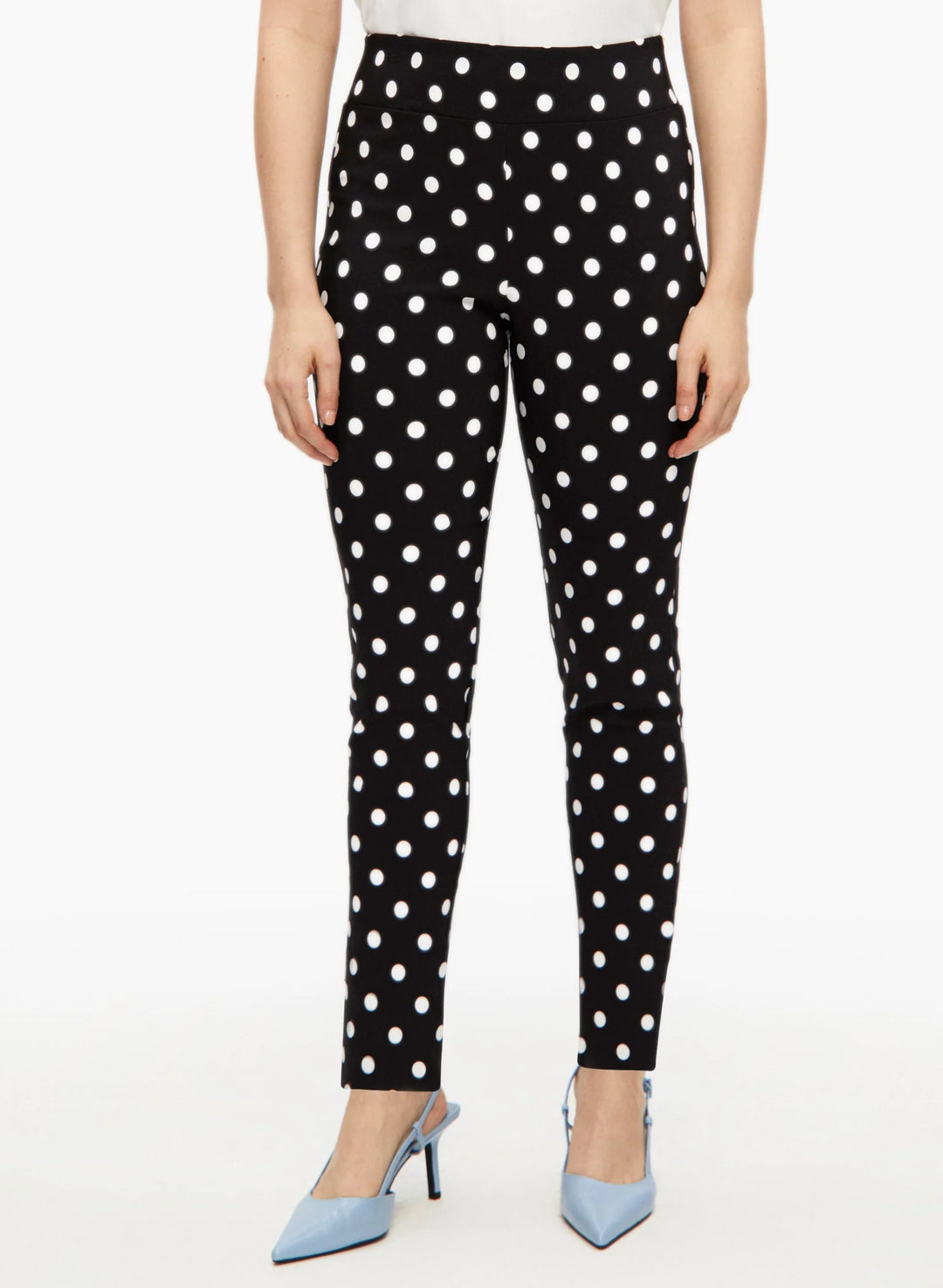 LAURA Polka Dot Print Pull-On Pants