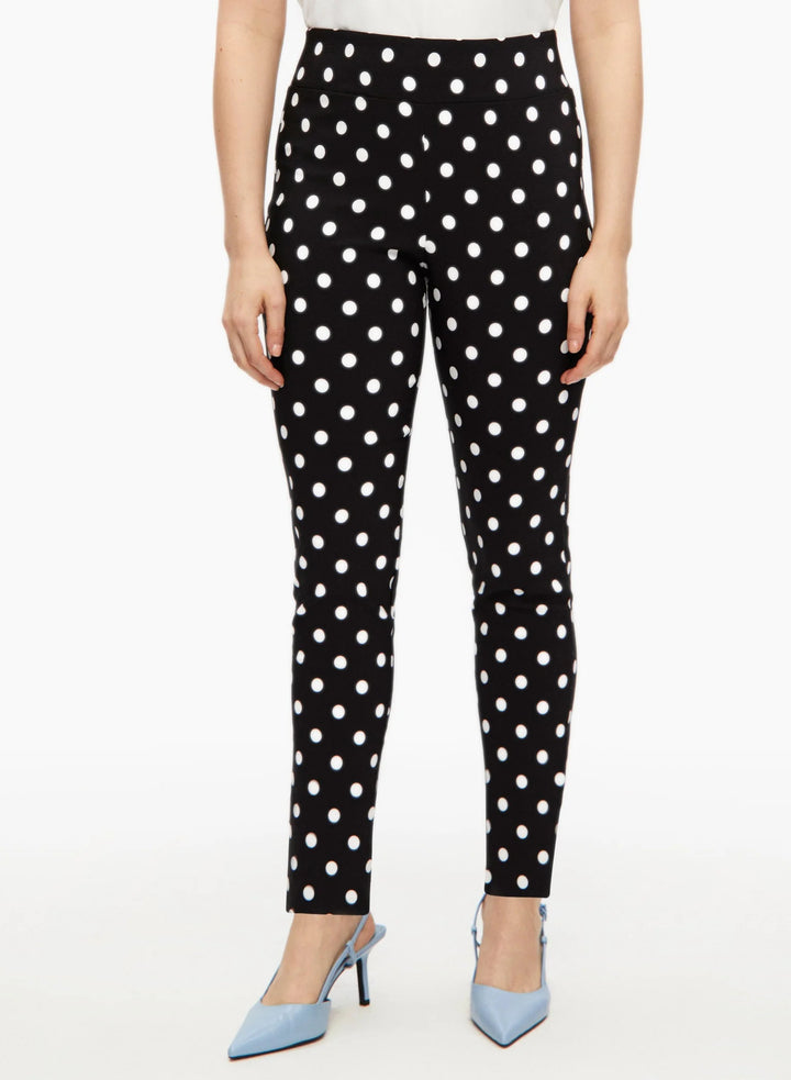 LAURA Polka Dot Print Pull-On Pants