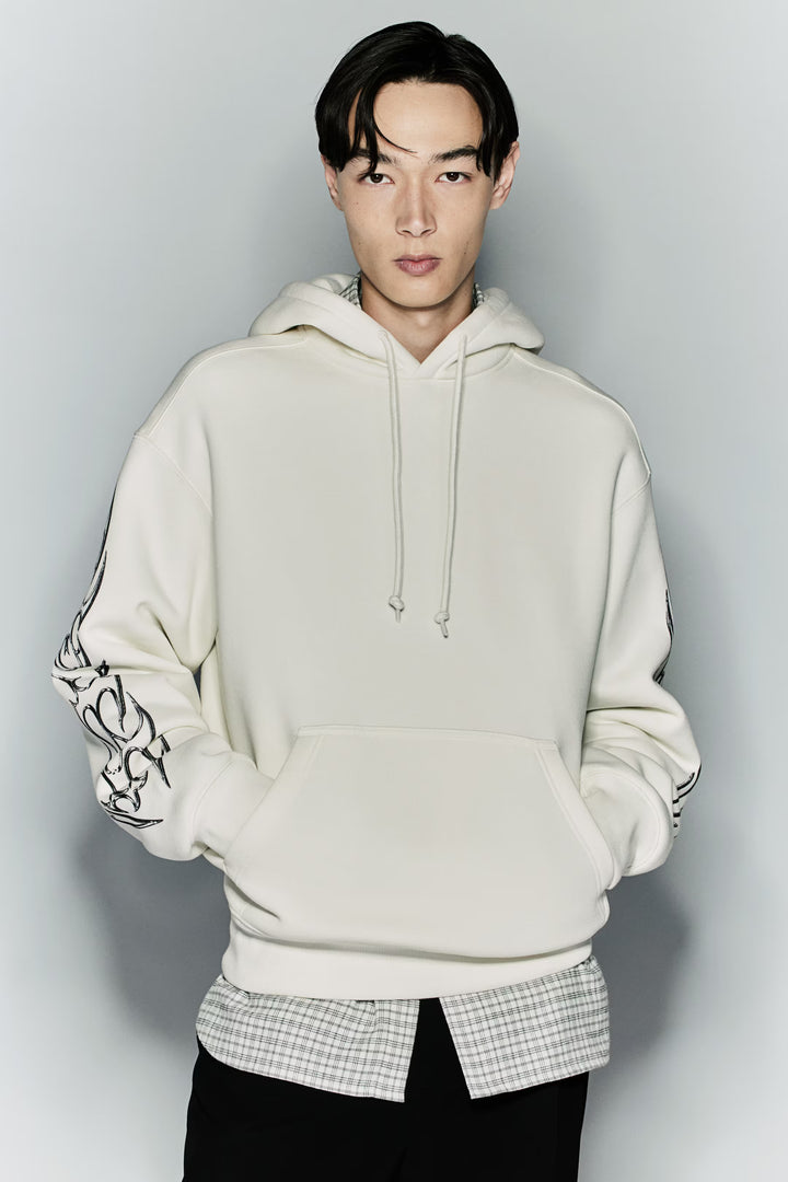 H&M Loose Fit Printed Hoodie