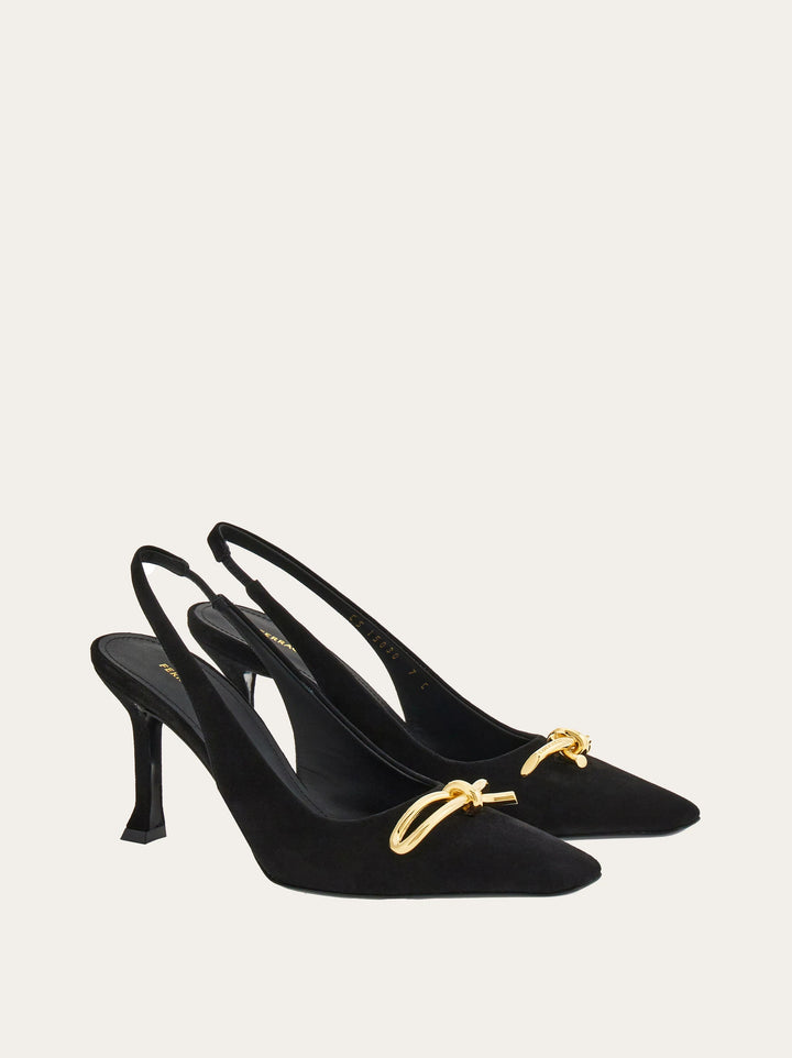 Ferragamo Slingback with asymmetric bow