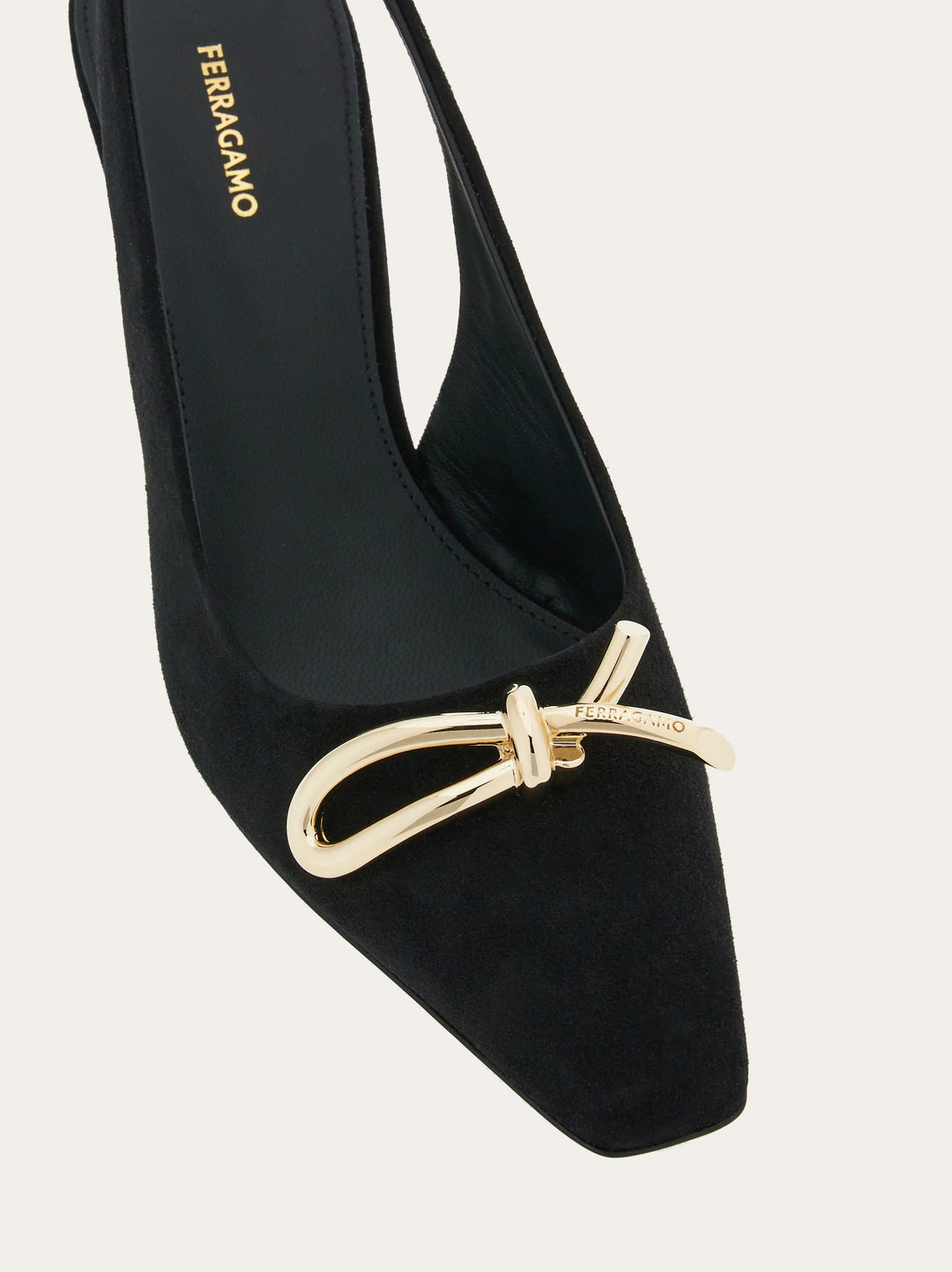 Ferragamo Slingback with asymmetric bow