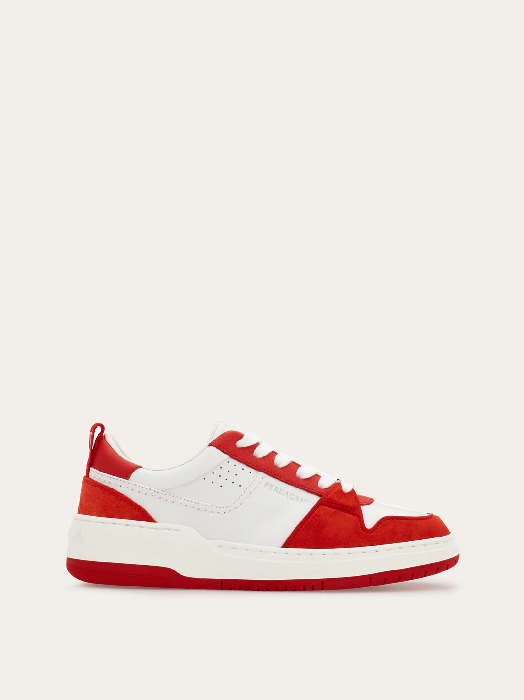 FERRAGAMO Suede patch skate sneaker