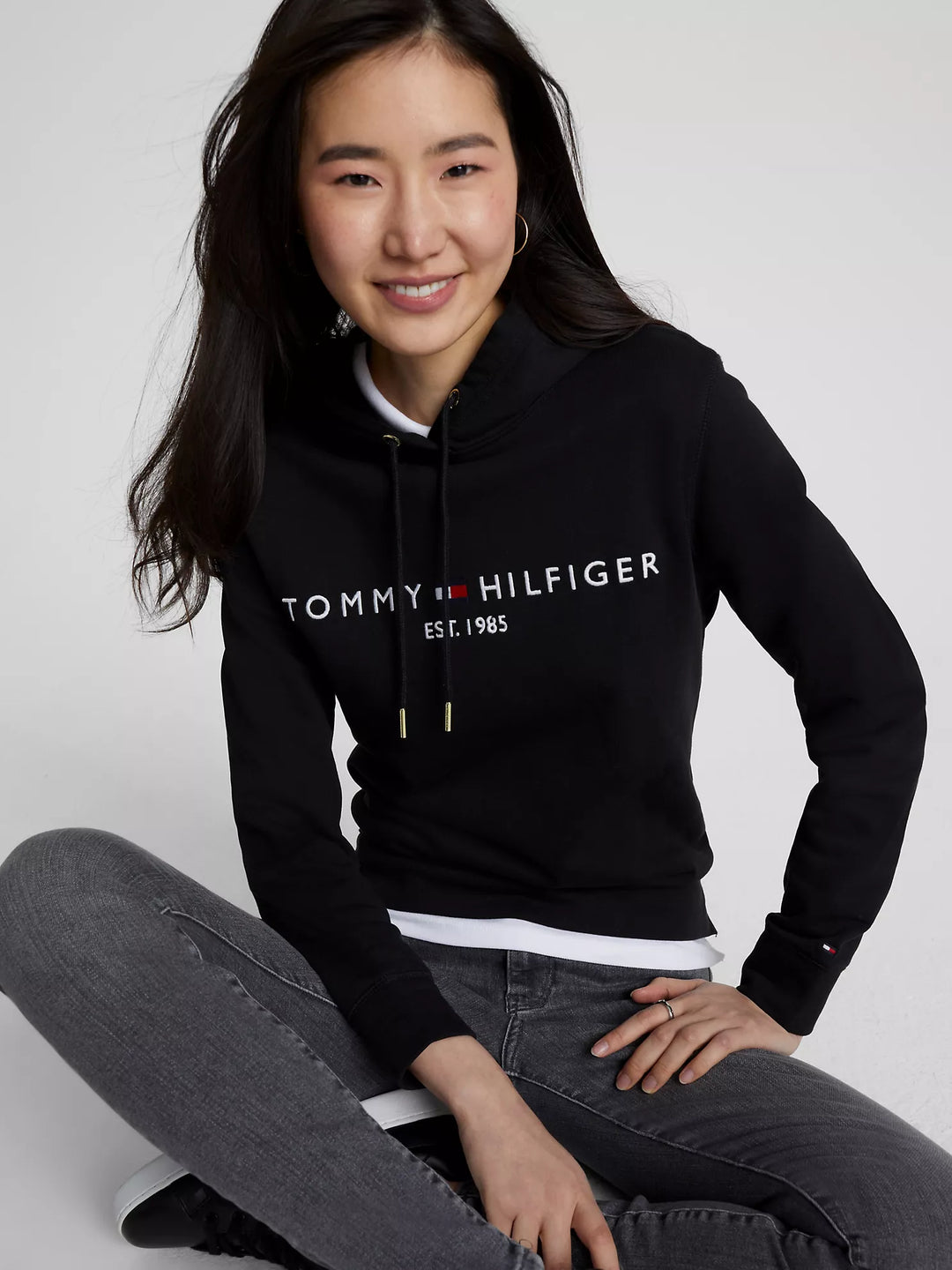 Tommy Hilfiger Embroidered Tommy Logo Terry Hoodie