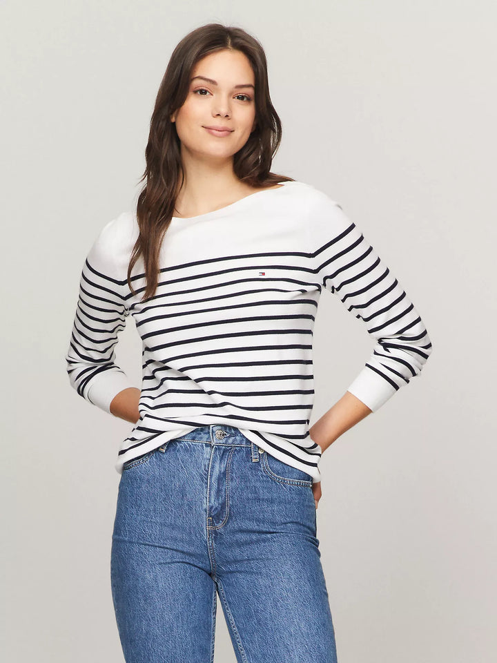 Tommy Hilfiger Stripe Boatneck Sweater