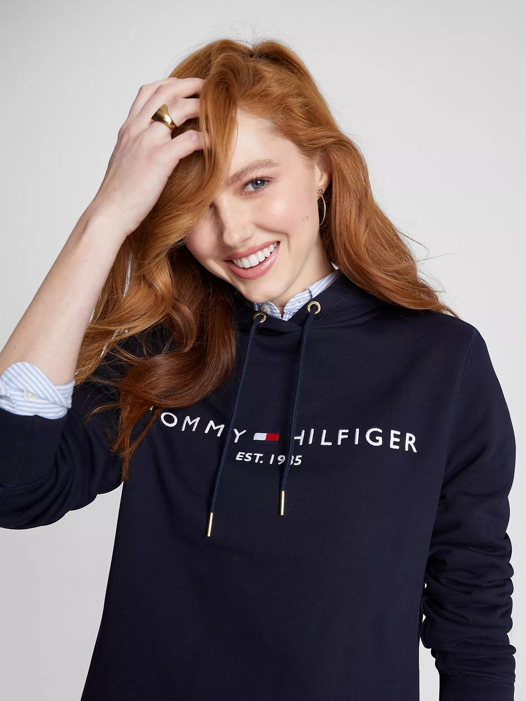 Tommy Hilfiger Embroidered Tommy Logo Terry Hoodie
