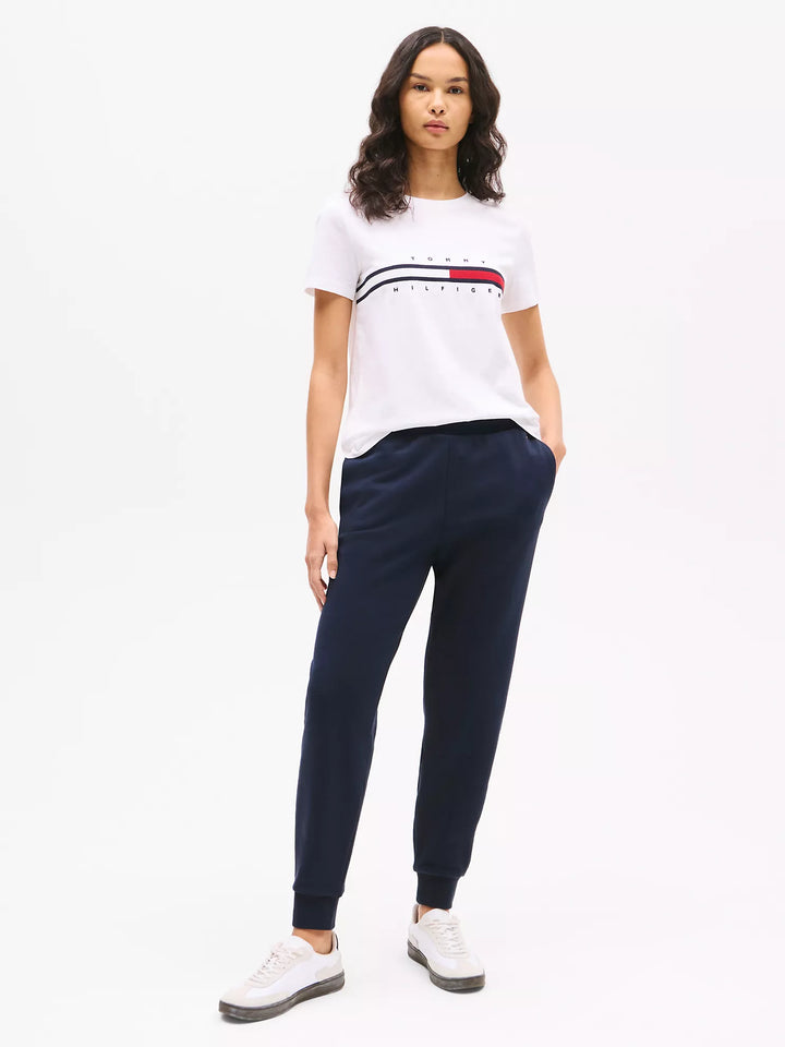 Tommy Hilfiger Embroidered Flag Stripe Logo T-Shirt