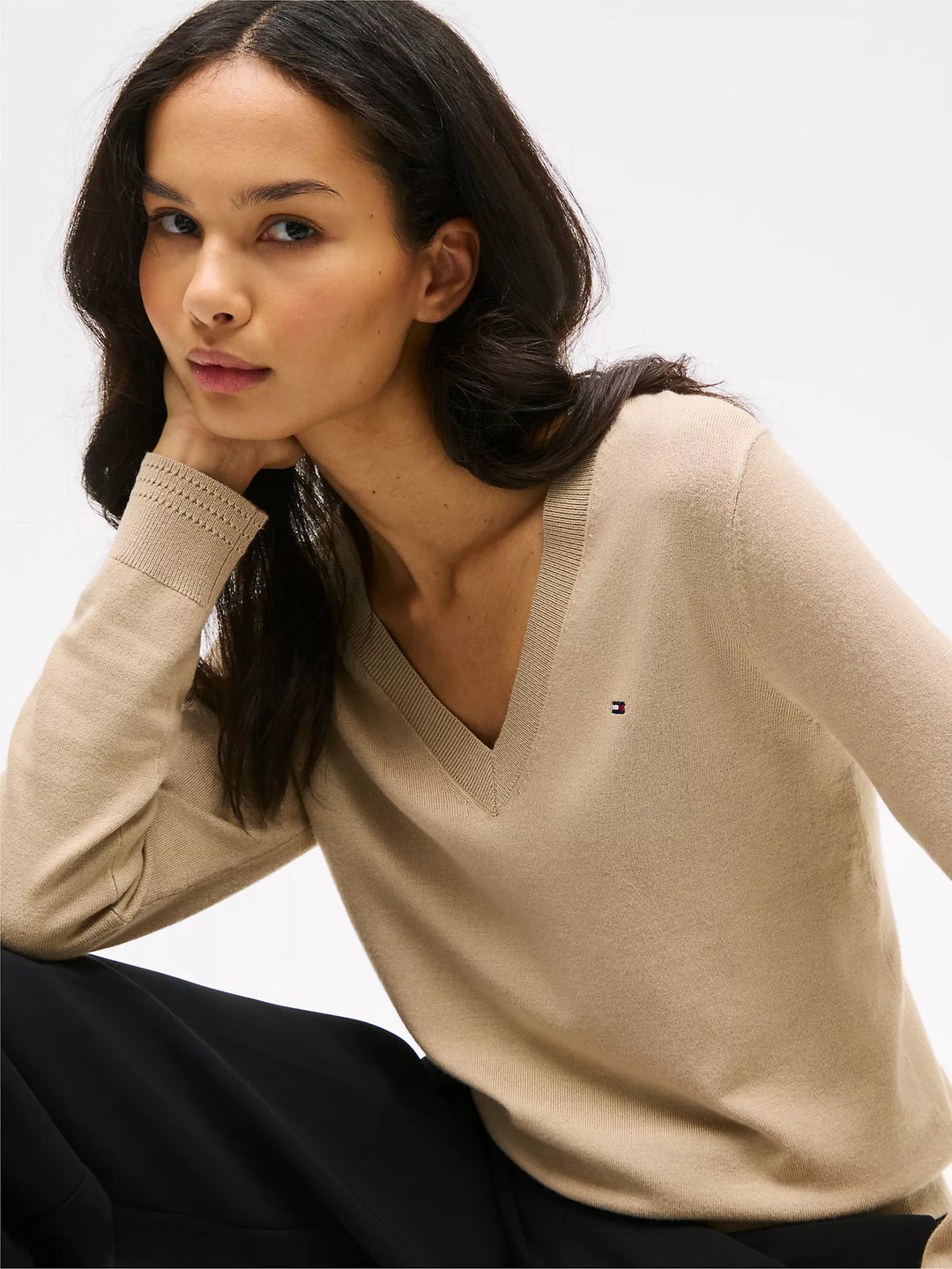 Tommy Hilfiger Viscose-Blend V-Neck Sweater