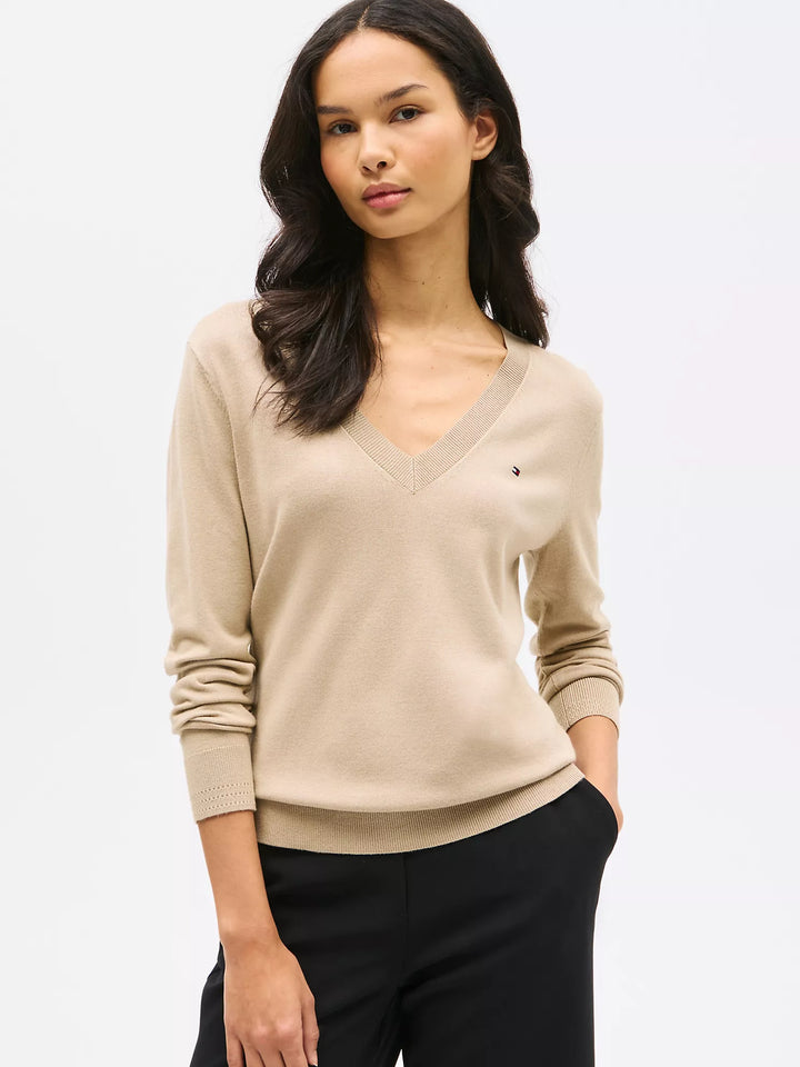 Tommy Hilfiger Viscose-Blend V-Neck Sweater