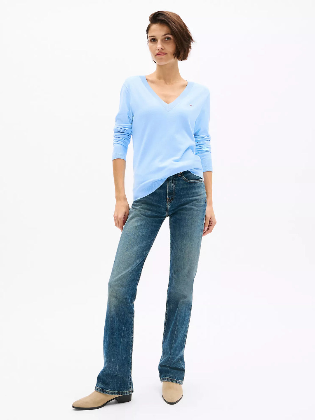 Tommy Hilfiger Viscose-Blend V-Neck Sweater