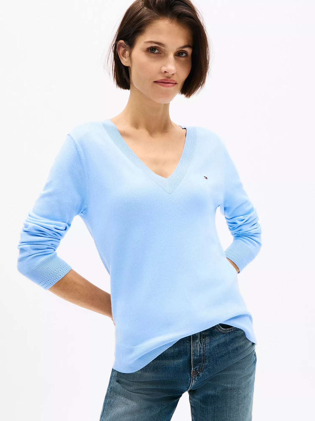 Tommy Hilfiger Viscose-Blend V-Neck Sweater