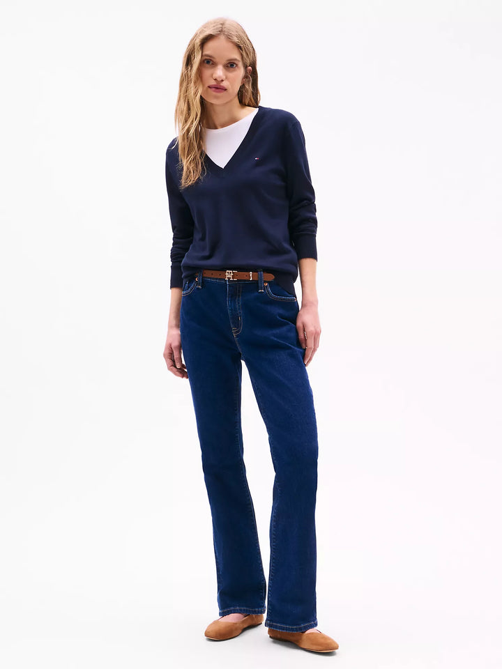 Tommy Hilfiger Viscose-Blend V-Neck Sweater