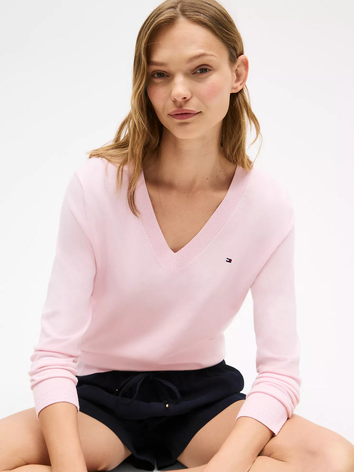 Tommy Hilfiger Viscose-Blend V-Neck Sweater