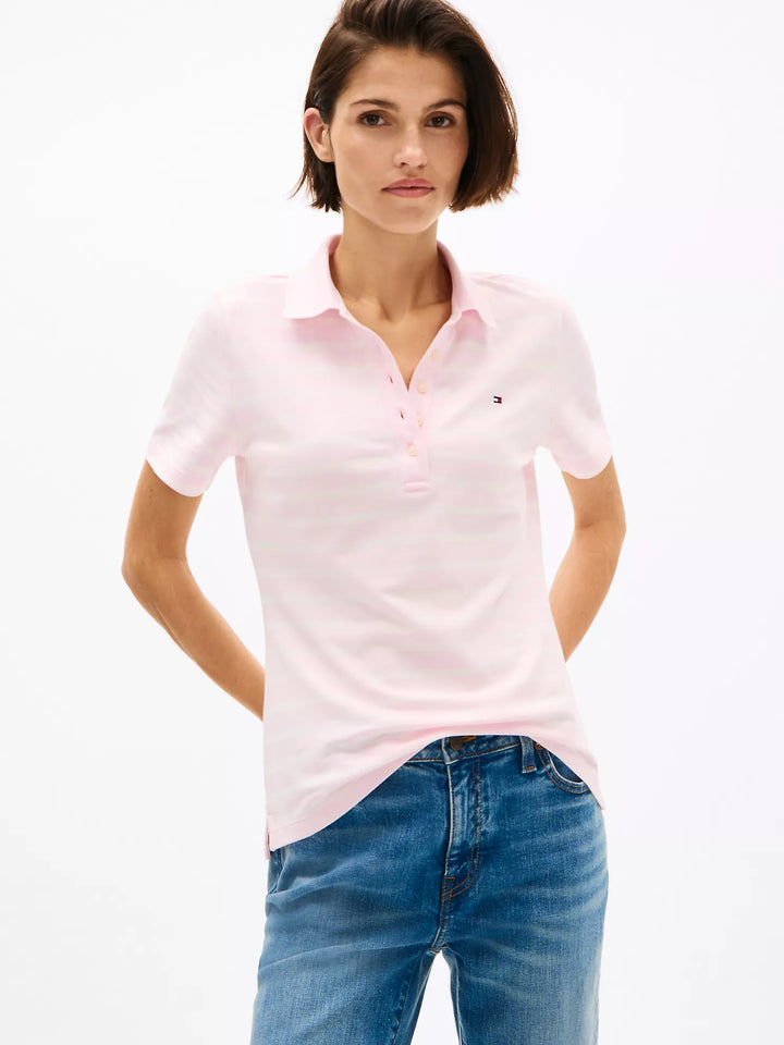 Tommy Hilfiger Slim Fit Stripe Stretch-Cotton Polo