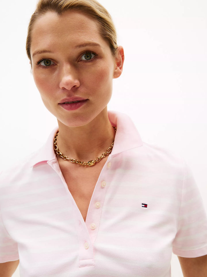 Tommy Hilfiger Slim Fit Stripe Stretch-Cotton Polo