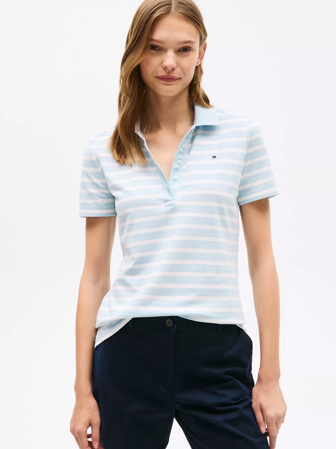 Tommy Hilfiger Slim Fit Stripe Stretch-Cotton Polo
