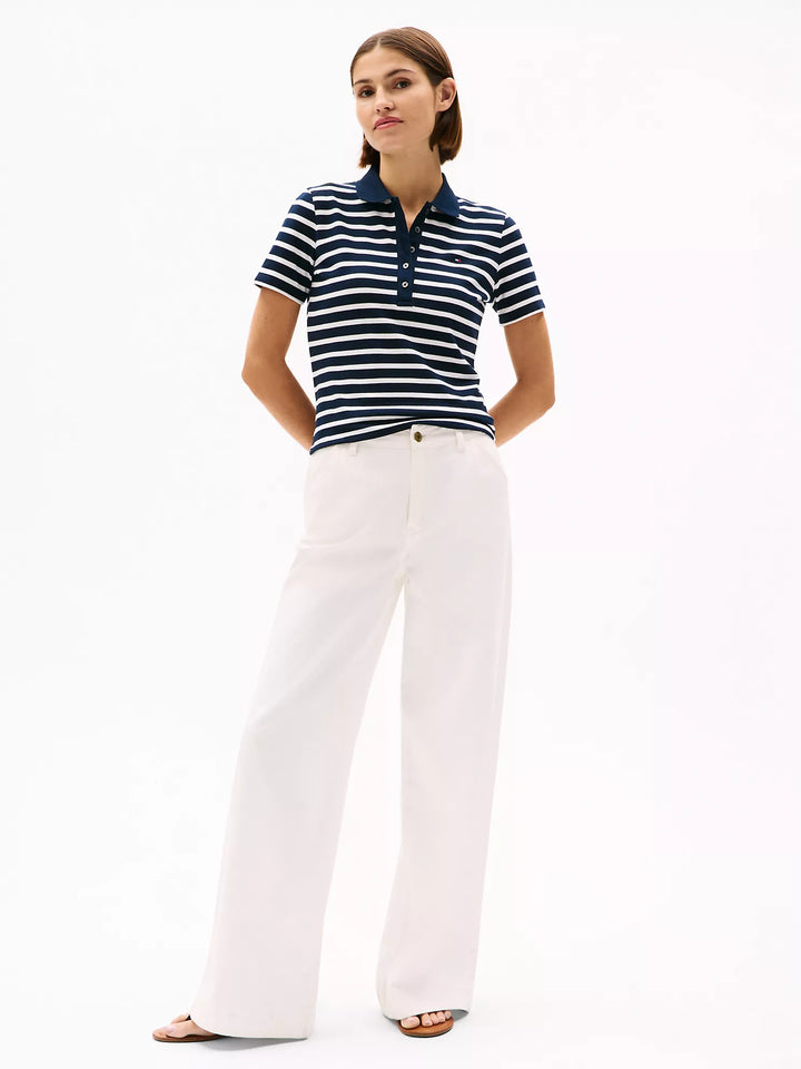 Tommy Hilfiger Slim Fit Stripe Stretch-Cotton Polo