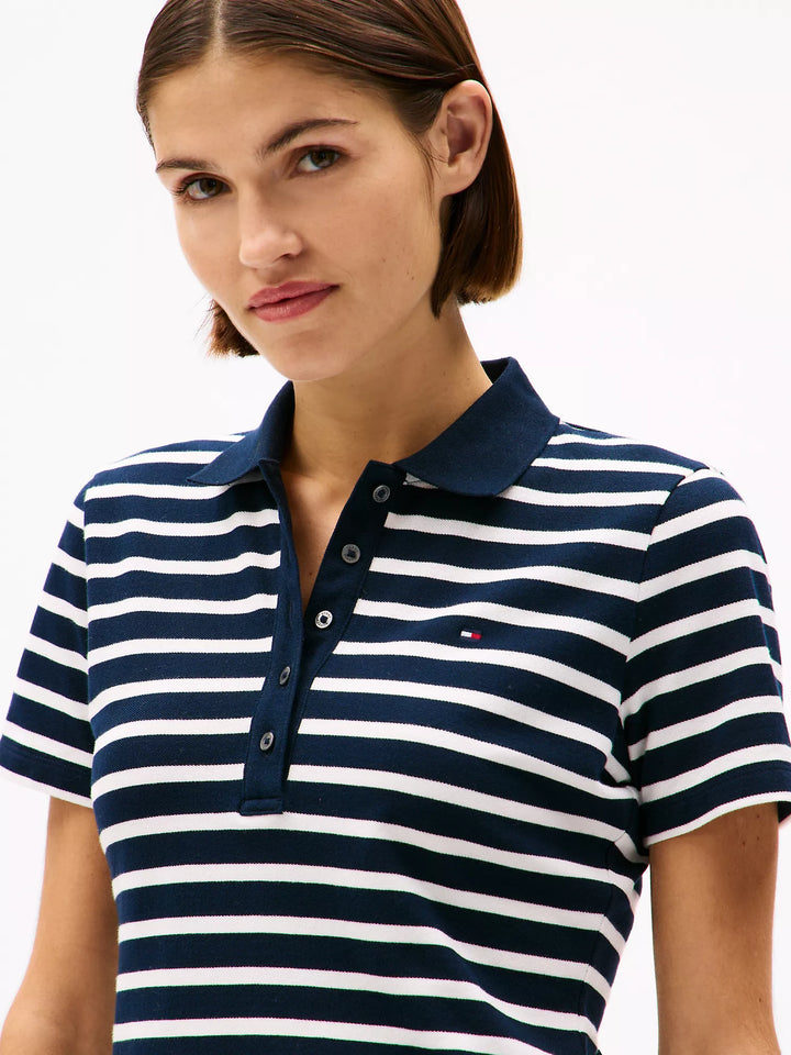 Tommy Hilfiger Slim Fit Stripe Stretch-Cotton Polo