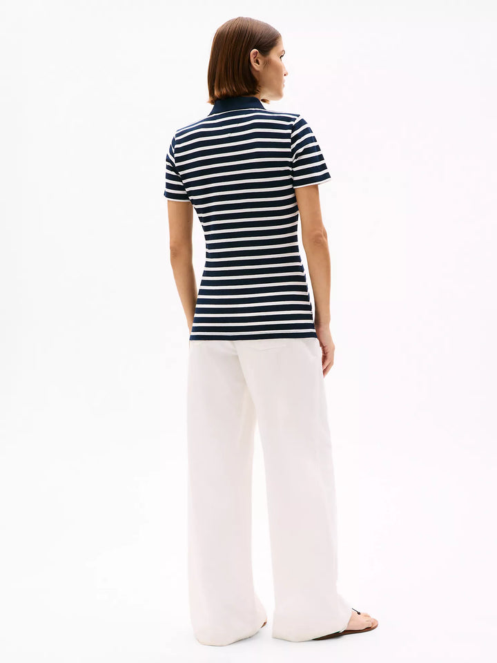 Tommy Hilfiger Slim Fit Stripe Stretch-Cotton Polo