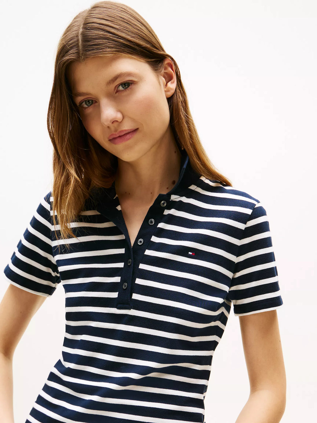 Tommy Hilfiger Slim Fit Stripe Stretch-Cotton Polo