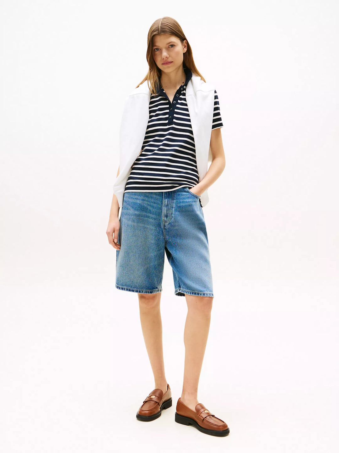 Tommy Hilfiger Slim Fit Stripe Stretch-Cotton Polo