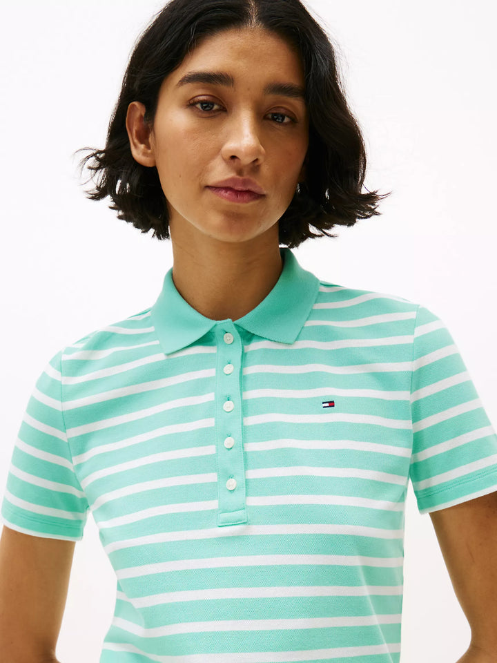 Tommy Hilfiger Slim Fit Stripe Stretch-Cotton Polo