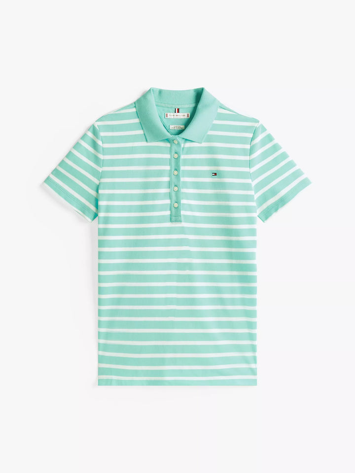 Tommy Hilfiger Slim Fit Stripe Stretch-Cotton Polo