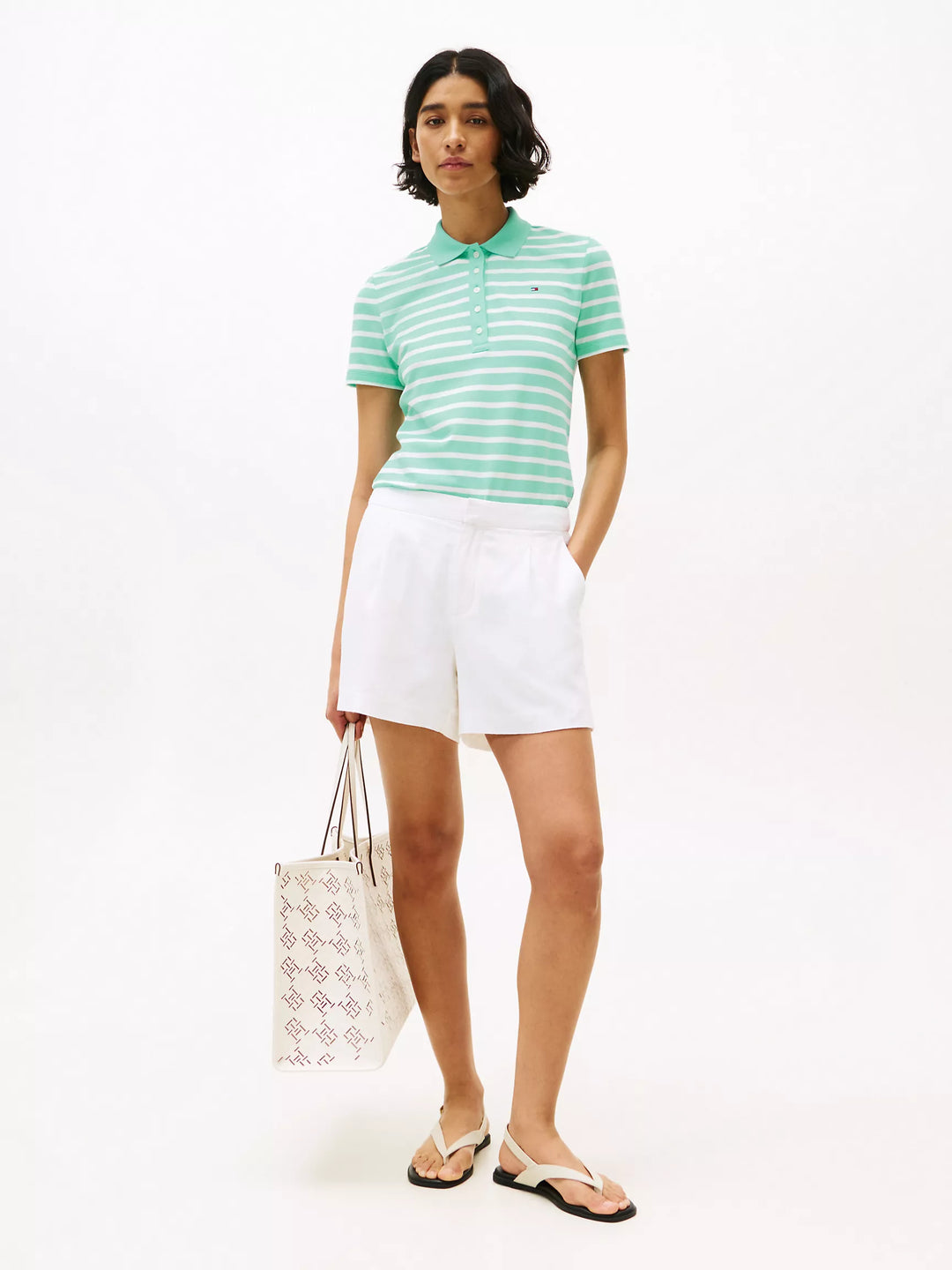 Tommy Hilfiger Slim Fit Stripe Stretch-Cotton Polo