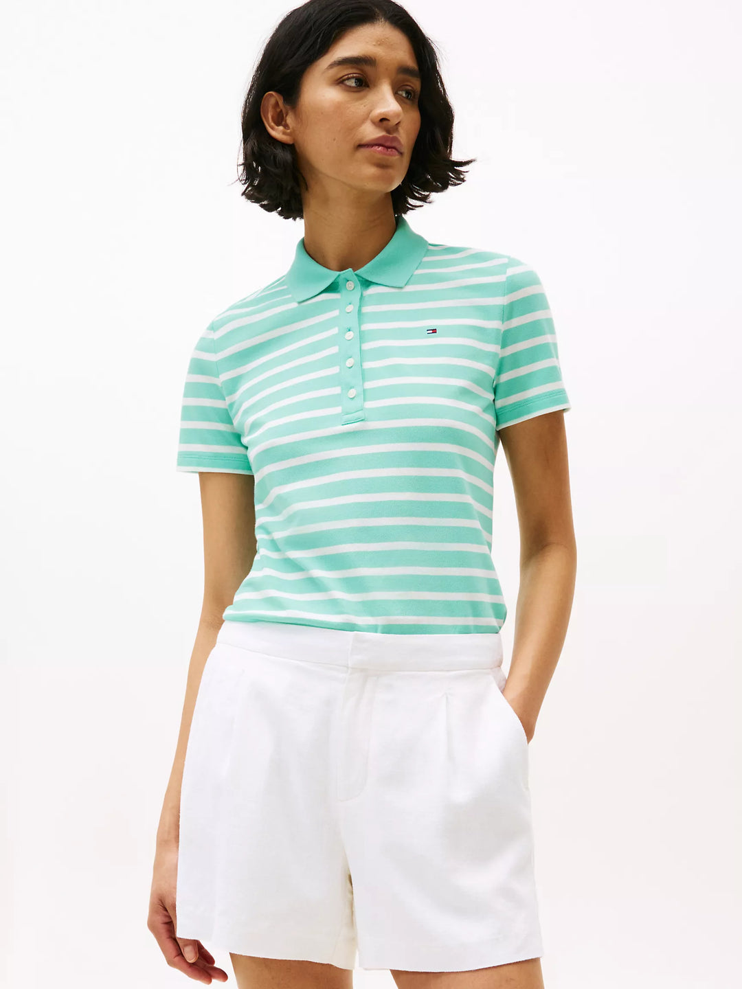 Tommy Hilfiger Slim Fit Stripe Stretch-Cotton Polo