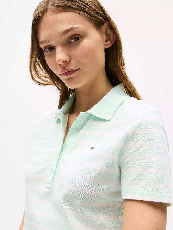 Tommy Hilfiger Slim Fit Stripe Stretch-Cotton Polo