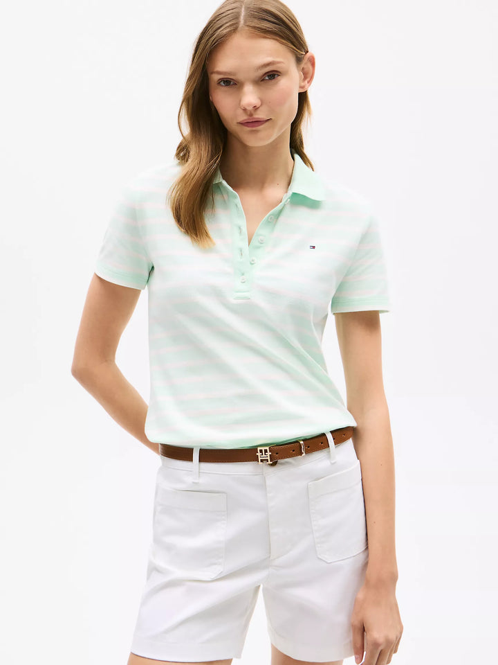 Tommy Hilfiger Slim Fit Stripe Stretch-Cotton Polo
