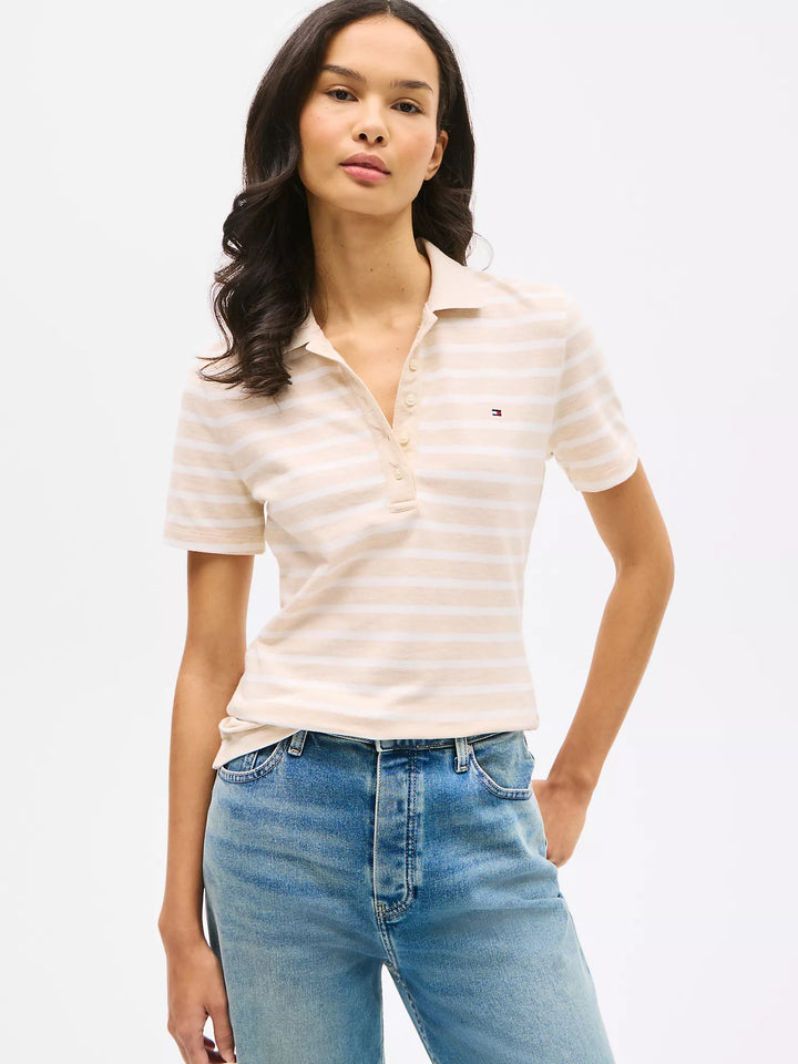 Tommy Hilfiger Slim Fit Stripe Stretch-Cotton Polo