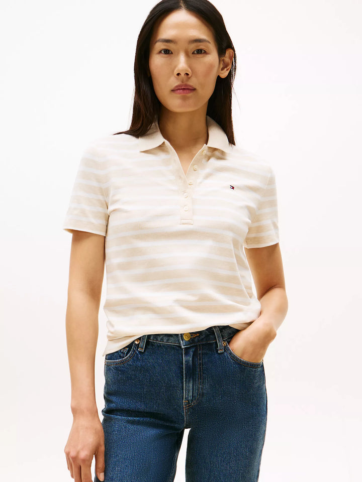 Tommy Hilfiger Slim Fit Stripe Stretch-Cotton Polo