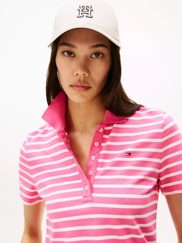 Tommy Hilfiger Slim Fit Stripe Stretch-Cotton Polo