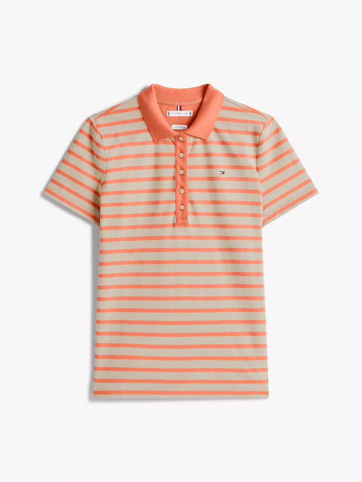 Tommy Hilfiger Slim Fit Stripe Stretch-Cotton Polo
