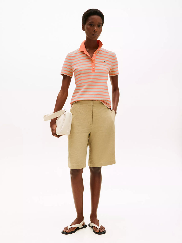 Tommy Hilfiger Slim Fit Stripe Stretch-Cotton Polo