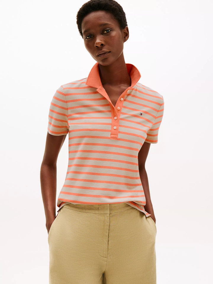 Tommy Hilfiger Slim Fit Stripe Stretch-Cotton Polo